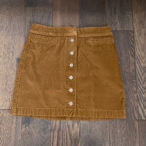 Aritzia Wilfred Free corduroy button up skirt